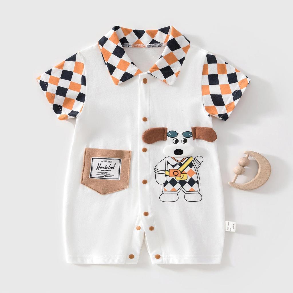 Summer Baby Short-Sleeve Bodysuit - Cotton Romper for Newborns