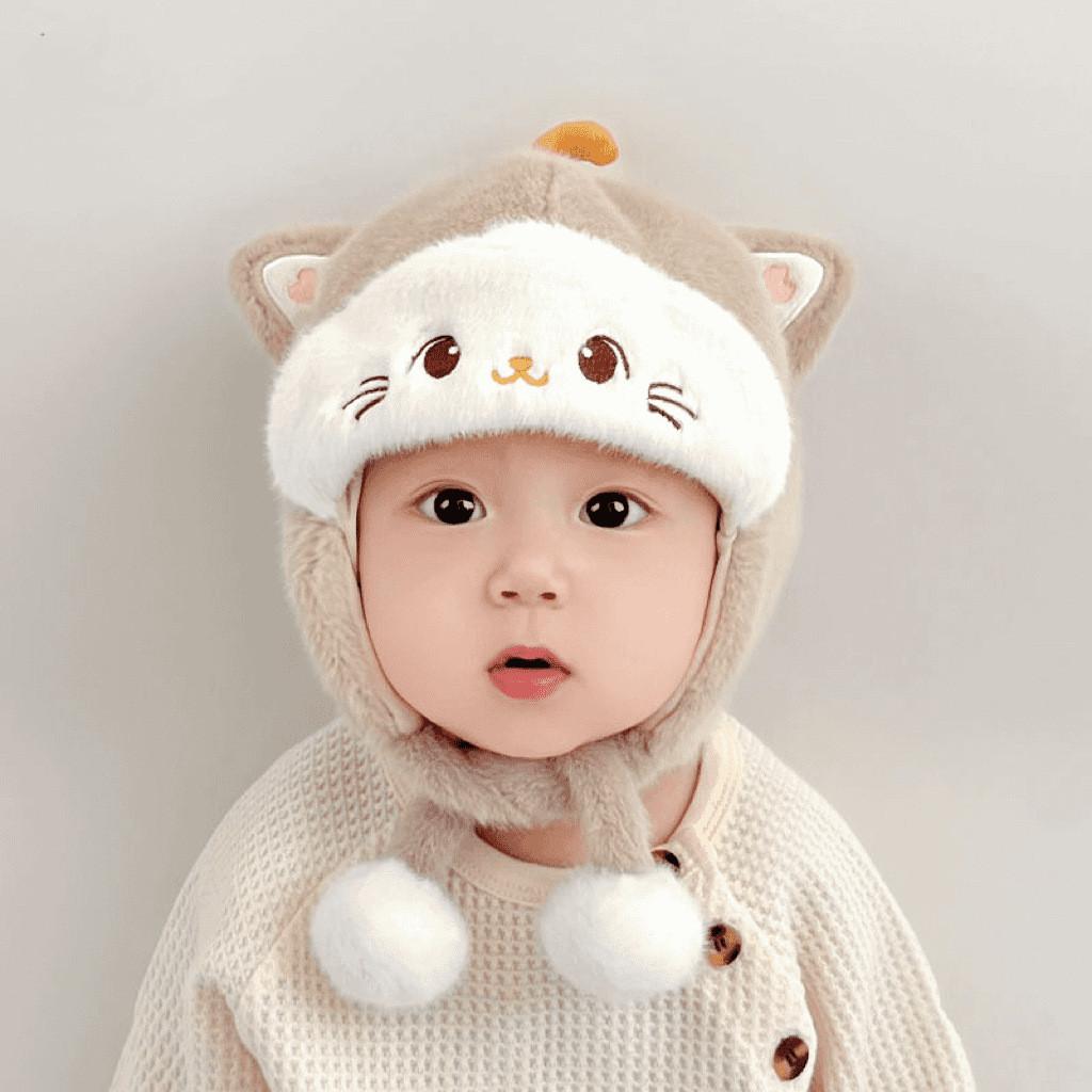 Baby Winter Ear Protection Hat Cartoon Bunny Knit Beanie For 43 Years Old