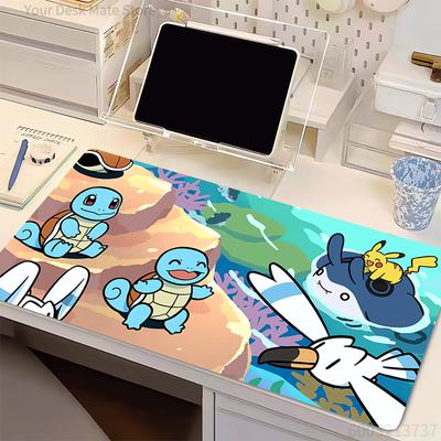 Mouse Pad Large Gamer Keyboard Desk Mouse Mat Carpet Laptop PPokemon Squirtle Rubber Tapis Souris Gaming Notbook Xxl Mousepad