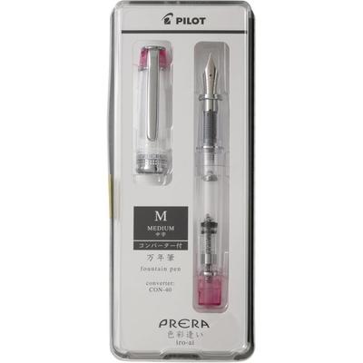 Stylo plume Pilot Prera Iro-Ai Rose Transparent Plume Moyenne P-FPR-1-TP-M +CON-40