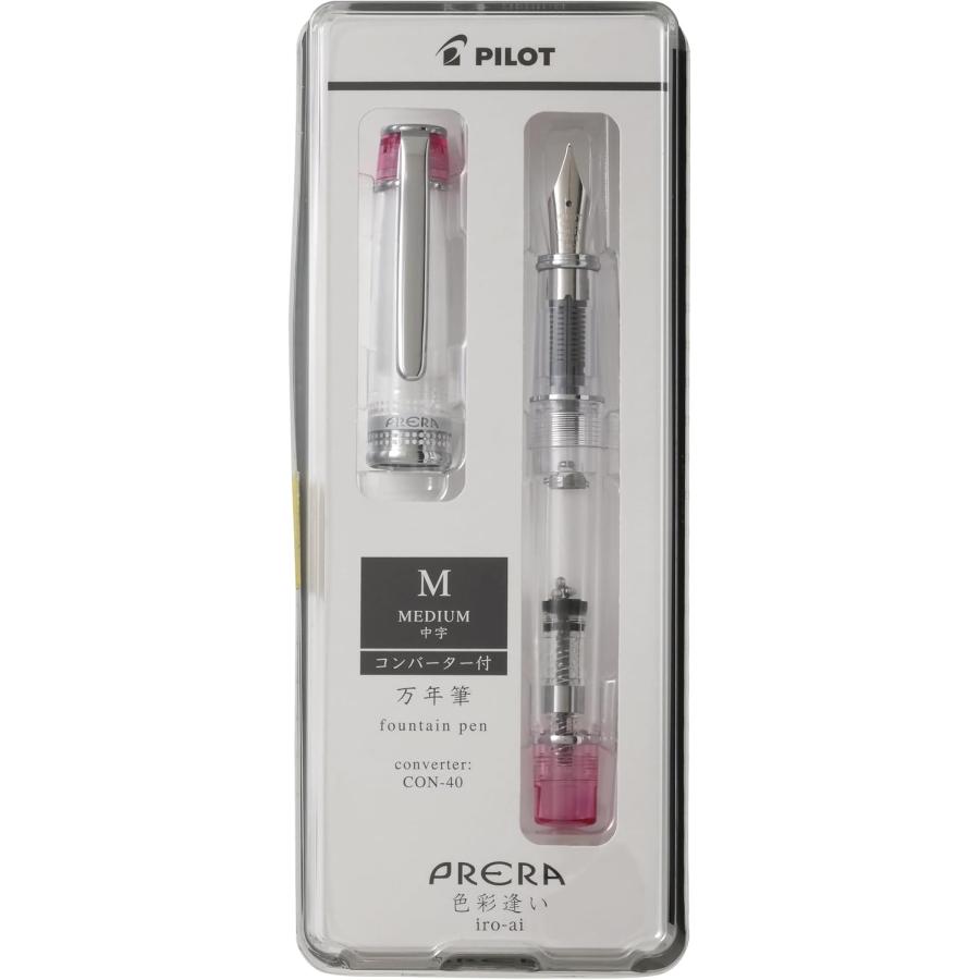 

Перьевая ручка Pilot Prera Iro-Ai Прозрачно-розовая Перо Medium P-FPR-1-TP-M +CON-40