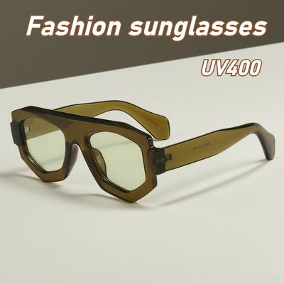 Fashion UV400 Sunglasses for Men Women Personalized Irregular Full Frame Outdoor Driving Travel Street Trend Eyewear