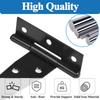 Wopanxye 2pcs 100mm Load Capacity Hinges, Black T Shape Silent Epoxy Coated Wrought Iron