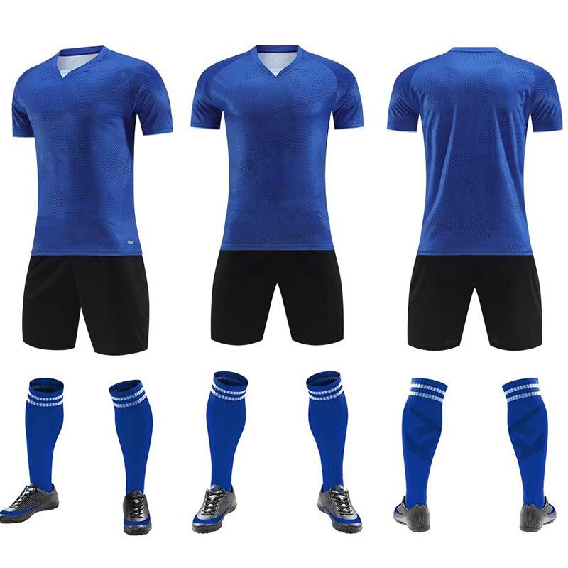 New Football Jersey Set Boys And Children'S Game Training Clothing Women'S Jersey Breathable Primary School Adult Short-Sleeved Jersey