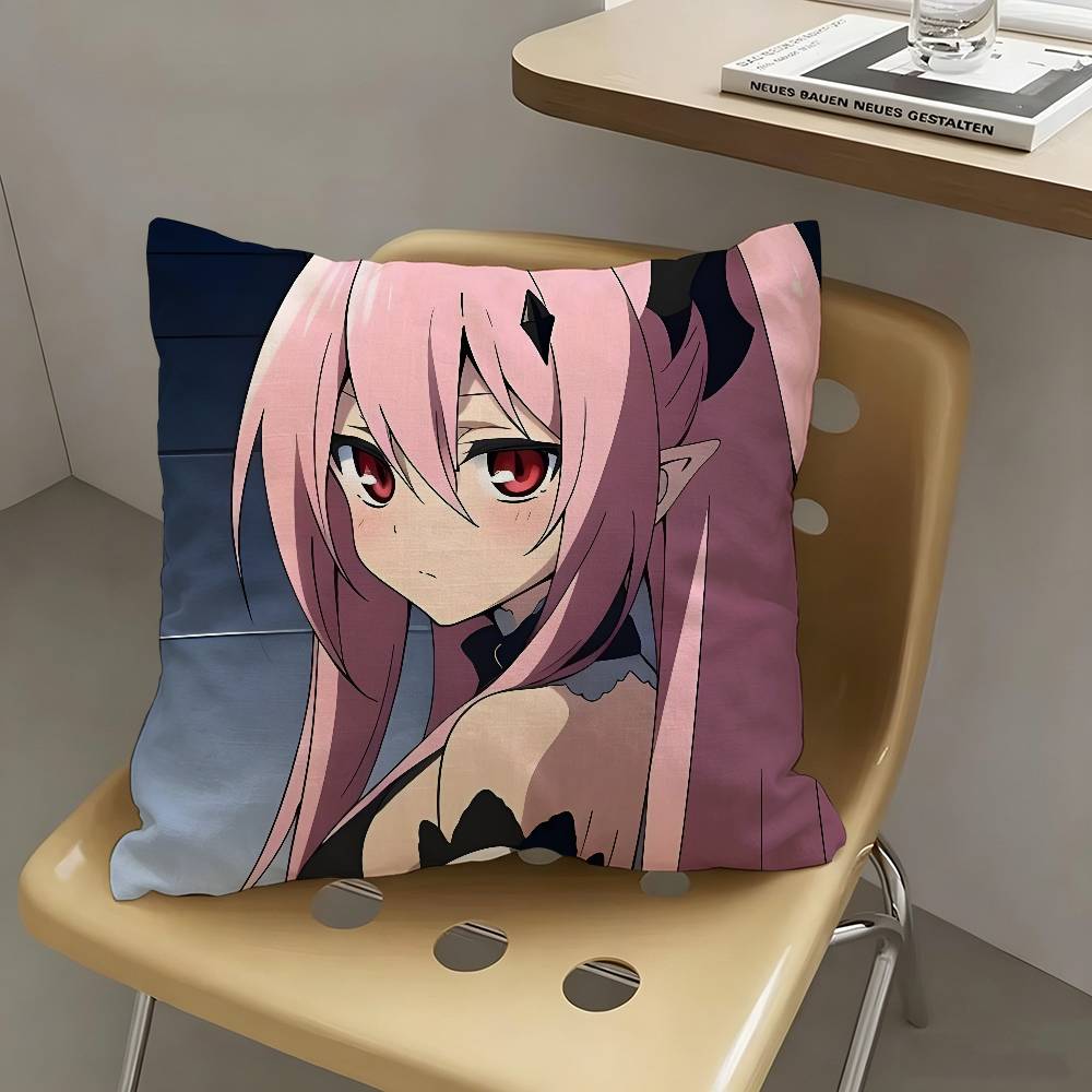 1pc Krul Tepes Anime Pillow Case Fashion Square Pillowcase Bedroom Sofa Room Ins Decoration Leisure