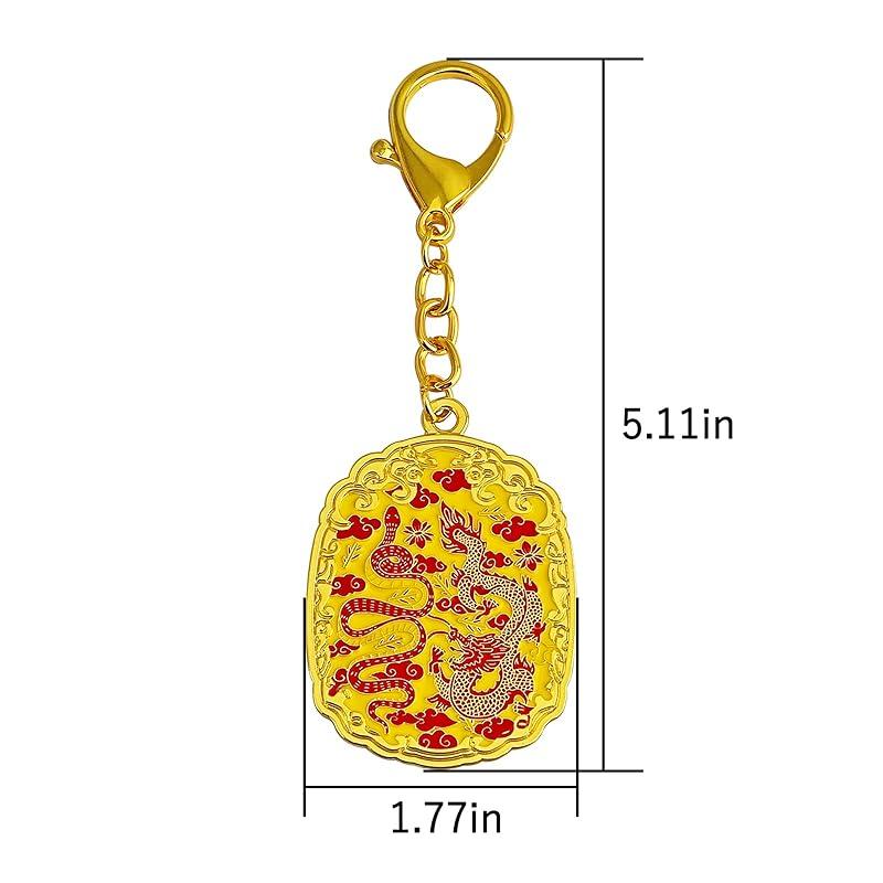 [YISHUI] (Isui) feng shui keychain amulet amulet dragon snake lucky charm Talisman good luck birthday present alloy