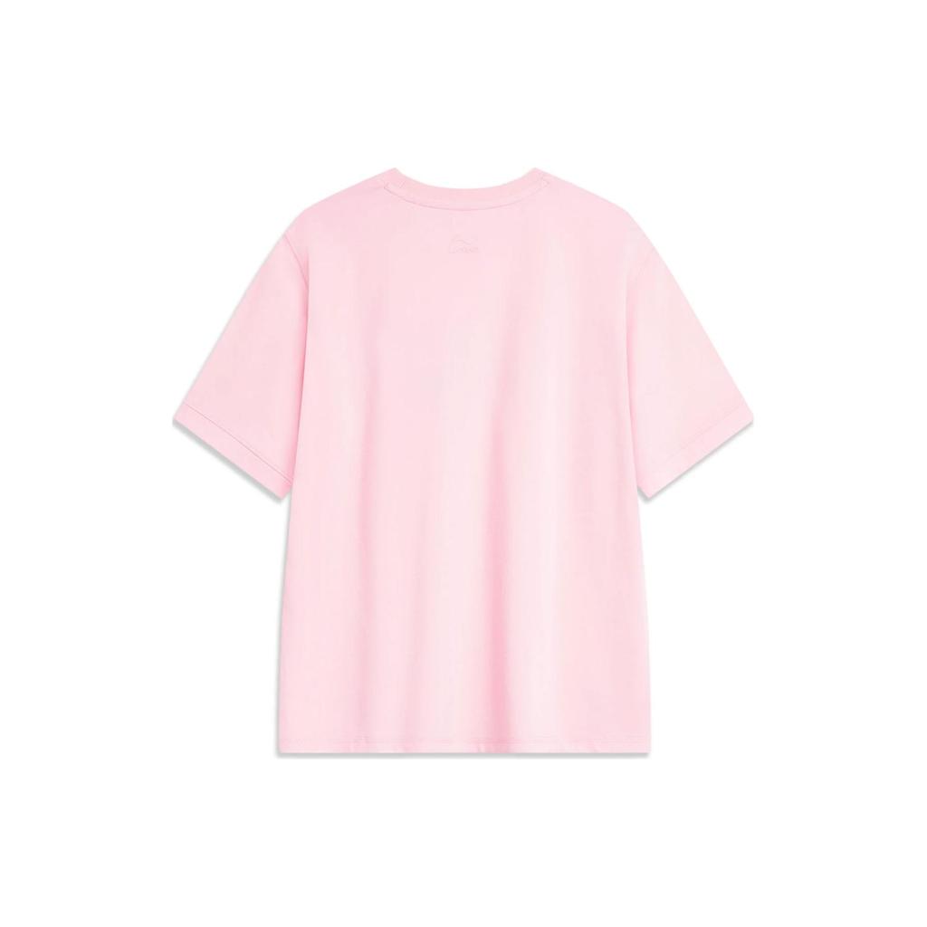 Li Ning Sports Life Kollektion Oversize-Ärmel T-Shirt Damen Ying Pink AHST488-6