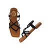 Shoetopia Casual Black Flat Sandals For Women & Girls /Eu36