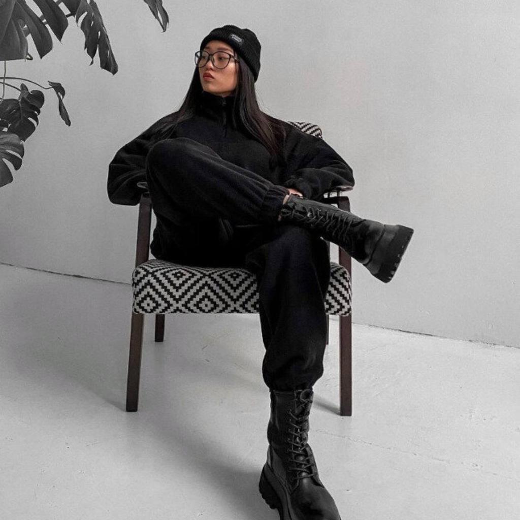 Women's Solid Color Loose Zipper Stand Collar Sweatshirt Casual 2-Piece Set - 2025 Spring/Autumn Collection