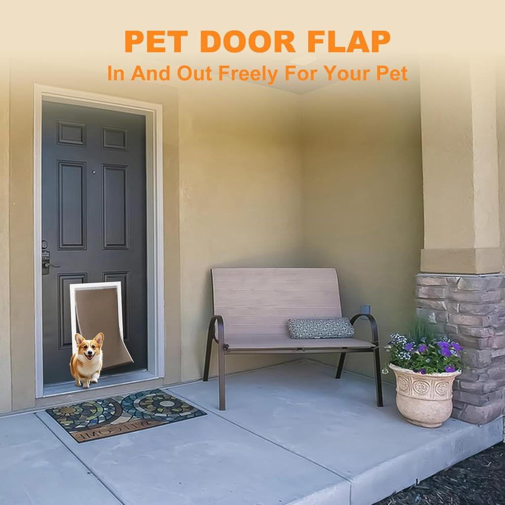 PAC11-11038 Dog Door Replacement Flap - Pet Doggie Replacement Flap Door with Screws Fits PetSafe, Medium Size 12 7/8" x 8 1/8"