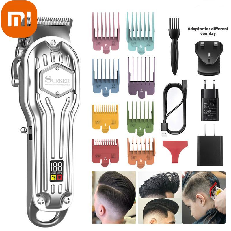 

Профессиональная машинка для стрижки волос Xiaomi с адаптером, парикмахерские инструменты, мощный высший класс для домашнего парикмахера, набор триммеров для волос