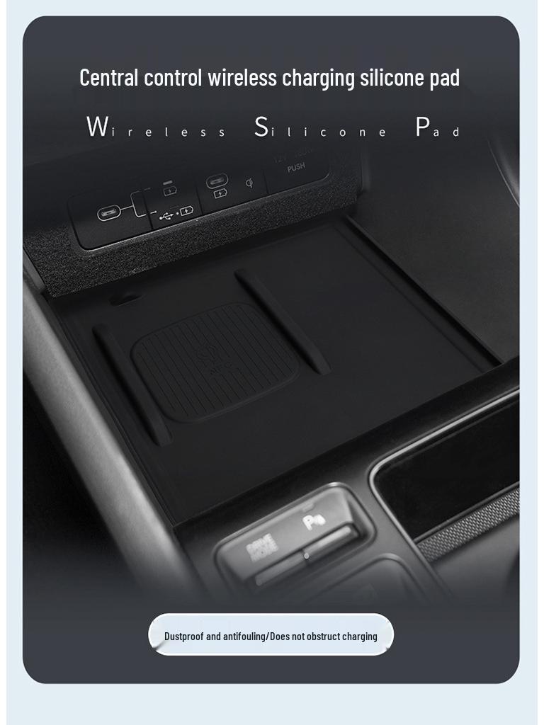 Hyundai Sonata Wireless Charging Silicone Pad - Non-Slip Car Interior Protection for 24 Models