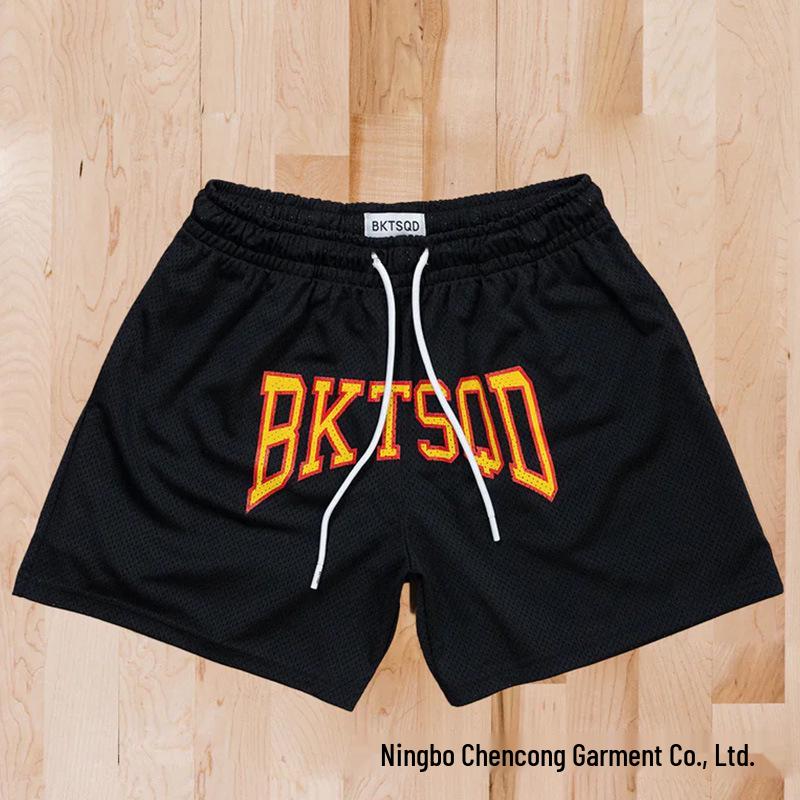 BKTSQD Unisex Quick-Dry Mesh Sports Shorts for Running, Basketball, and Swimming