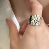 Xiaomi 925 Sterling Silver Rings for Women Couple Minimalist Handmade Simple Wide Ring Party Jewelry Gift Prevent Allergy