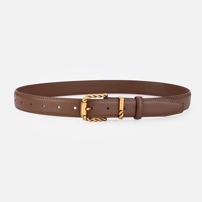 Womens Fashion Leather Belt With Alloy Pin Buckle For Jeans And Dress Attire