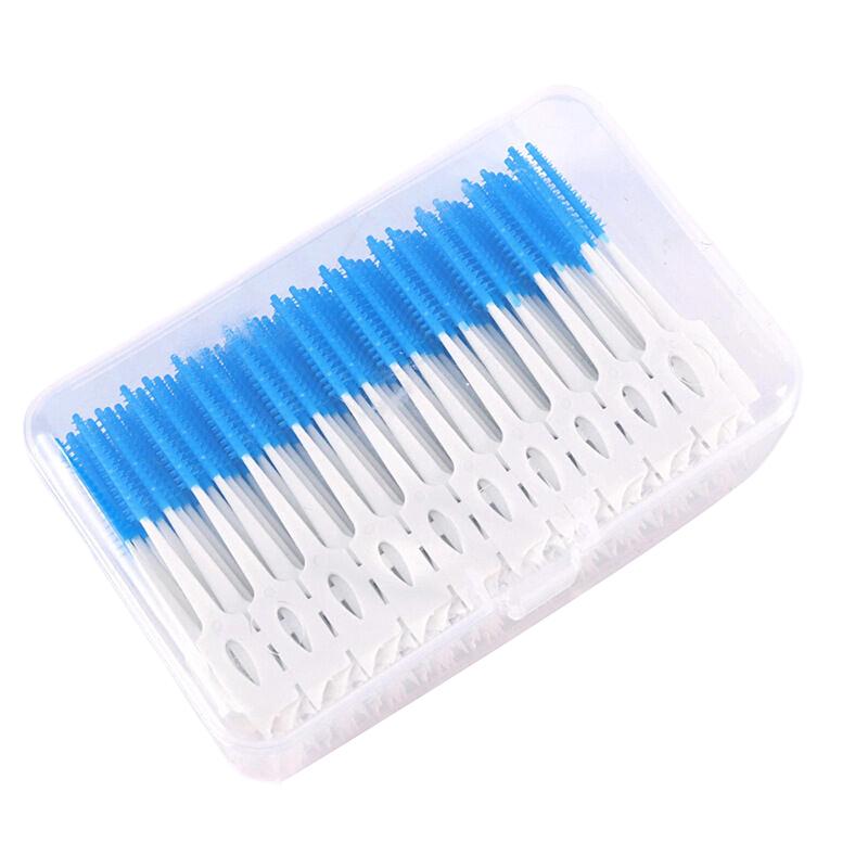 120 Teile/schachtel Mundpflege Werkzeuge Silikon Interdentalbürsten Super Weiche Zahnreinigungsbürste Zahnreiniger Zahnseide Zahnstocher