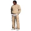 Men's Layer Sweatshirt and Cargo Pants Set with Elastic Waistband