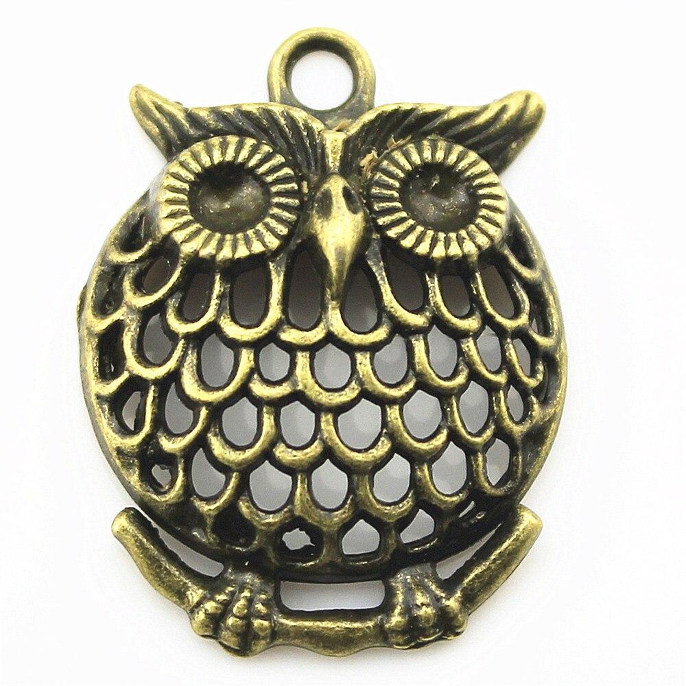 

2 шт. Подвески в виде совы для детей, ремесло, античная бронза, бренд цвета: WYISYWG 33x25 мм