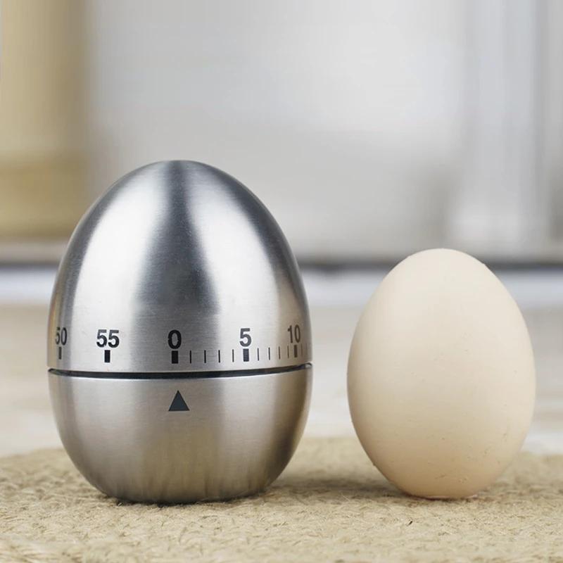 Cooking Tools Kitchen Timer Stainless Steel Egg 60 Minutes Mechanical Alarm Time Clock Counting cute kitchen  egg timer