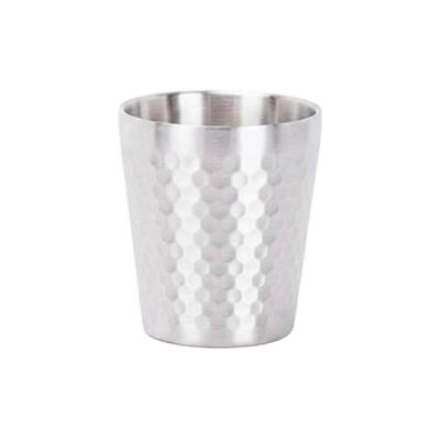 Stainless Steel Double Layer Mug Matte Hammered Cup