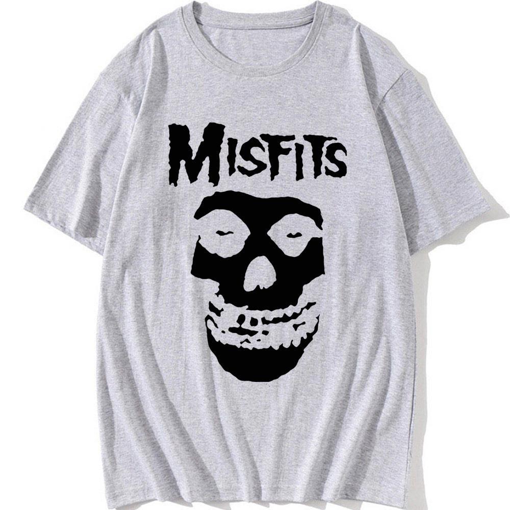 New Men's Hip-hop Punk Skull Misfits Brand Cotton Short-sleeve T-shirt Marve Graphic T Shirts  Harajuku  Graphic T Shirts
