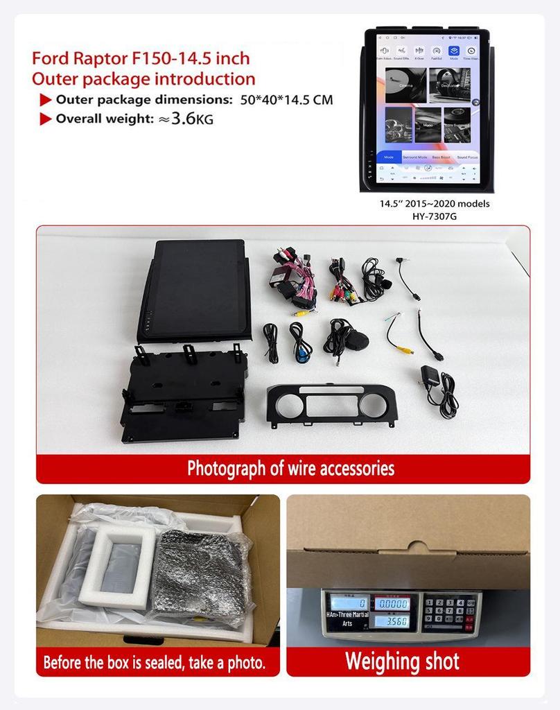 Ford F150 14.5-Inch Android Smart Display with CarPlay Navigation