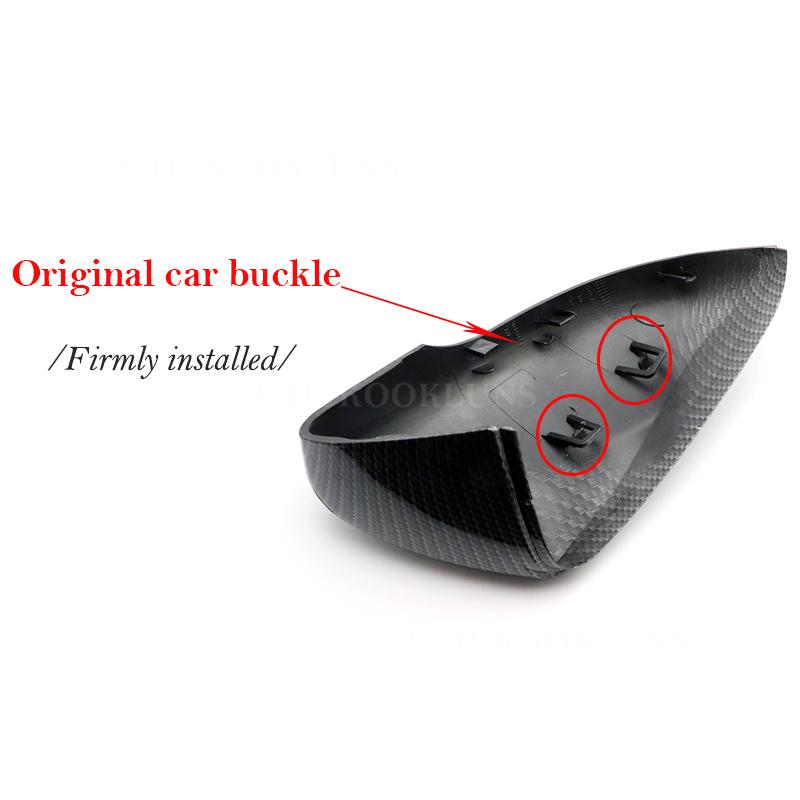 Pentru Volkswagen VW Touran 2011 2012 2013 2014 Capace de acoperire a oglinzii retrovizoare auto Carcasă cu model din fibră de carbon laterală neagră lucioasă