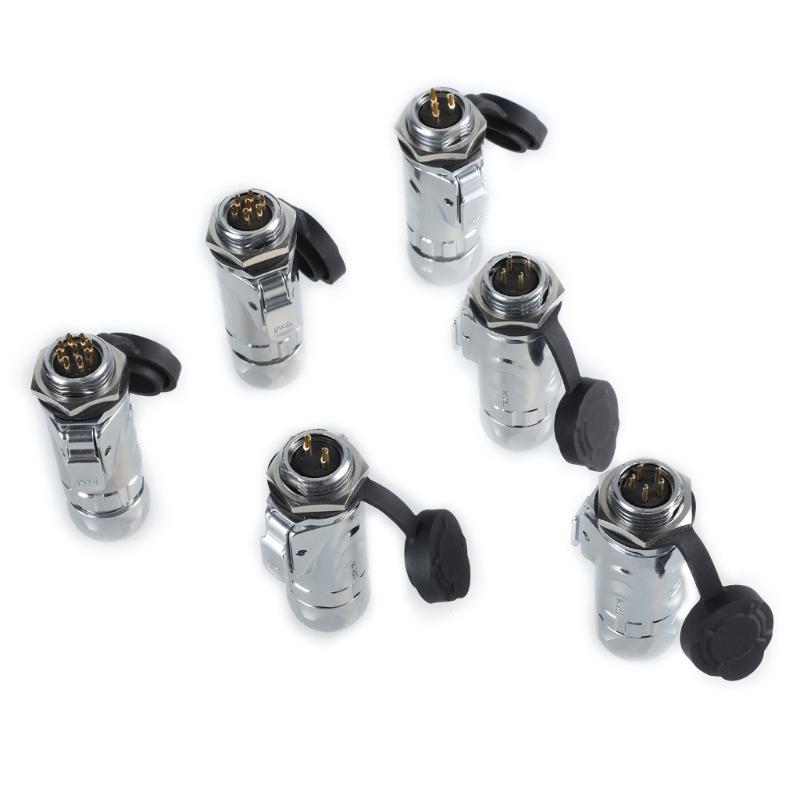 LP16 Fast Locking Aviation Connector Plug with LP12 Socket Full Metal Waterproof 2 3 4 5 7 9Pin Optional Full Metal