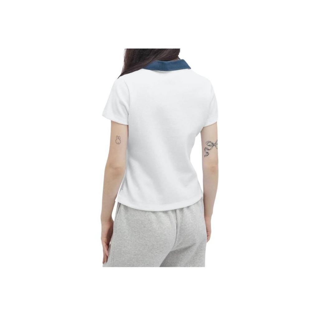 Nike X YOON Short-Sleeve Polo White/Armory Navy Women Tops FZ0276-100