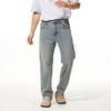 New Spring and Summer Elastic Loose Straight Jeans Simple and Versatile Denim Pants Retro