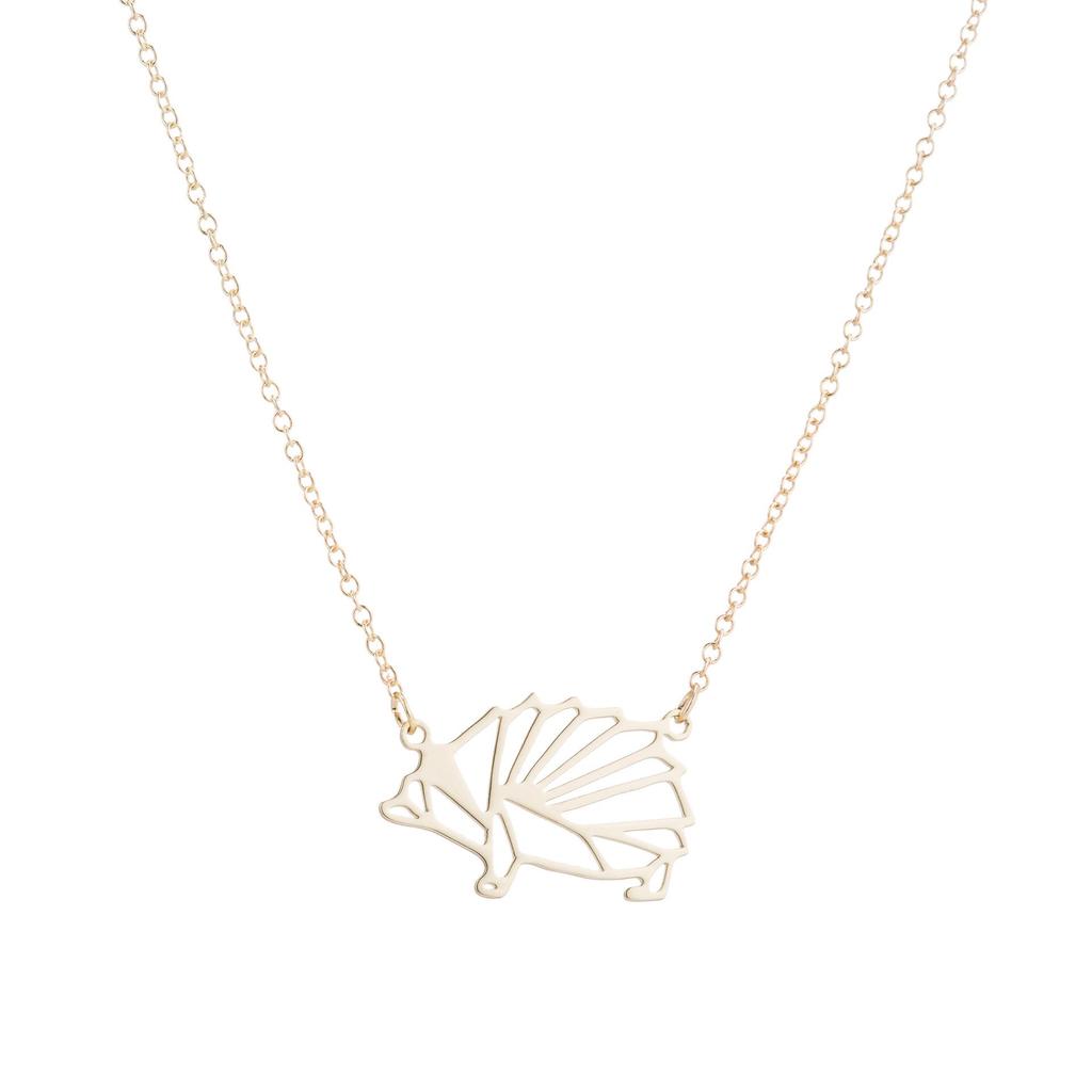 Elegant Women's Stainless Steel Origami Pendant Necklace