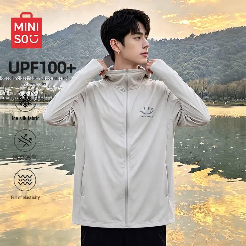 MINISO Men's Ice Silk Hooded Sun Protection Jacket
