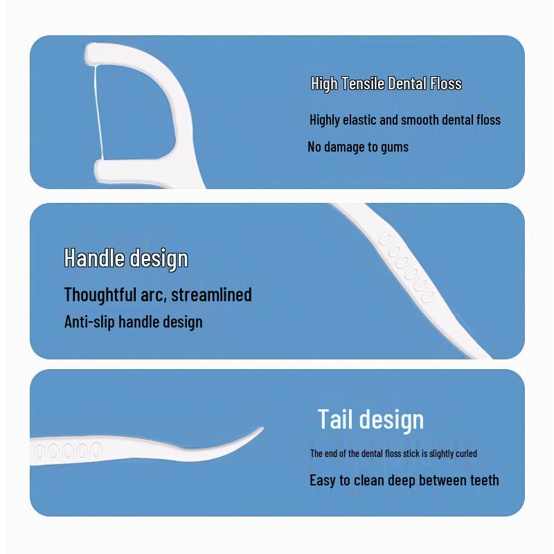 Portable Disposable High-Elasticity Dental Floss Picks for Oral Care