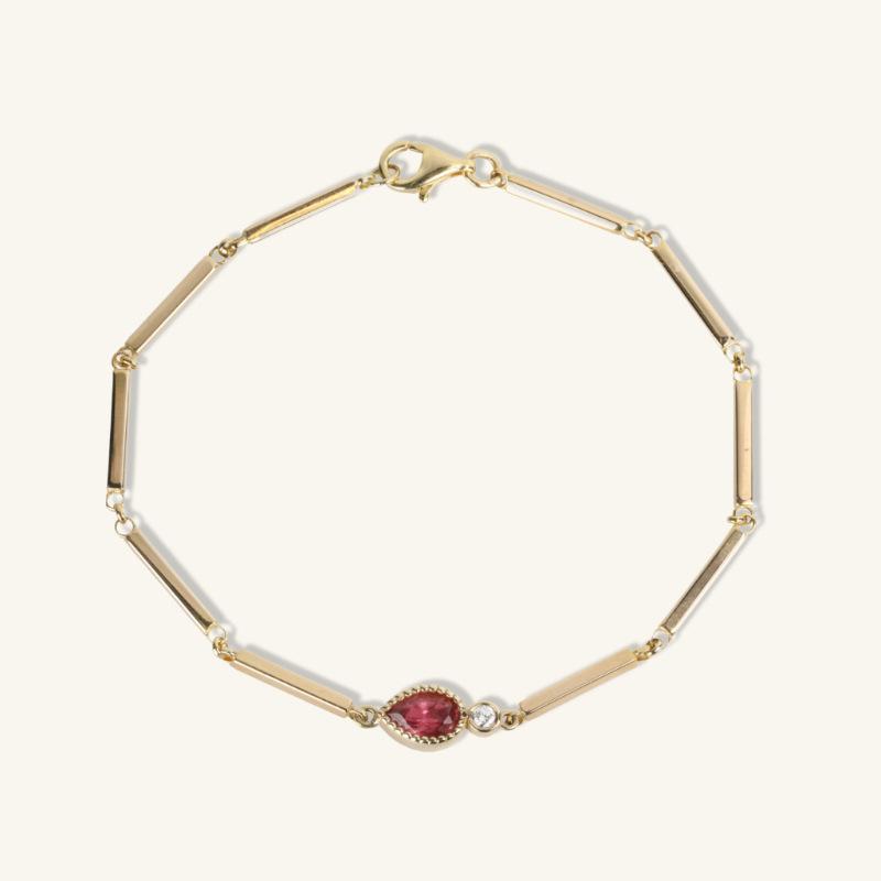 Bracelet Color Zircon Pendant Stainless Steel Fashion Personality Bracelet Electroplating 18K Color Retention