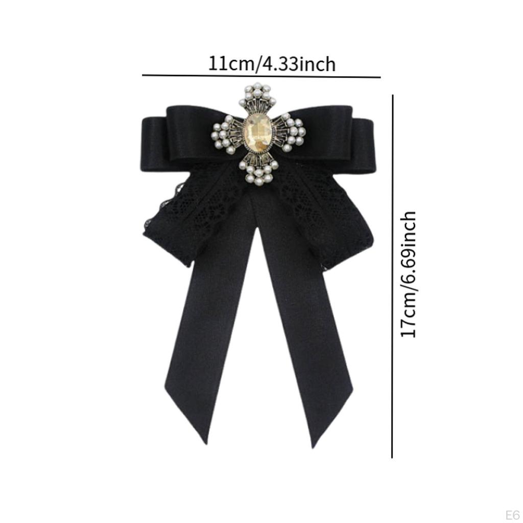 Bow Tie Ribbon Brooch Bowknot Shirt Pre Tied Fashion Decorative Necktie Pin