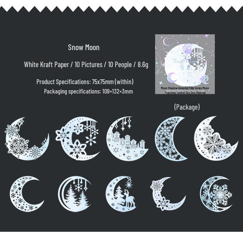 Ketchup Girl Moon Phase Fairy Tale Journal Collage Set - 6 Designs