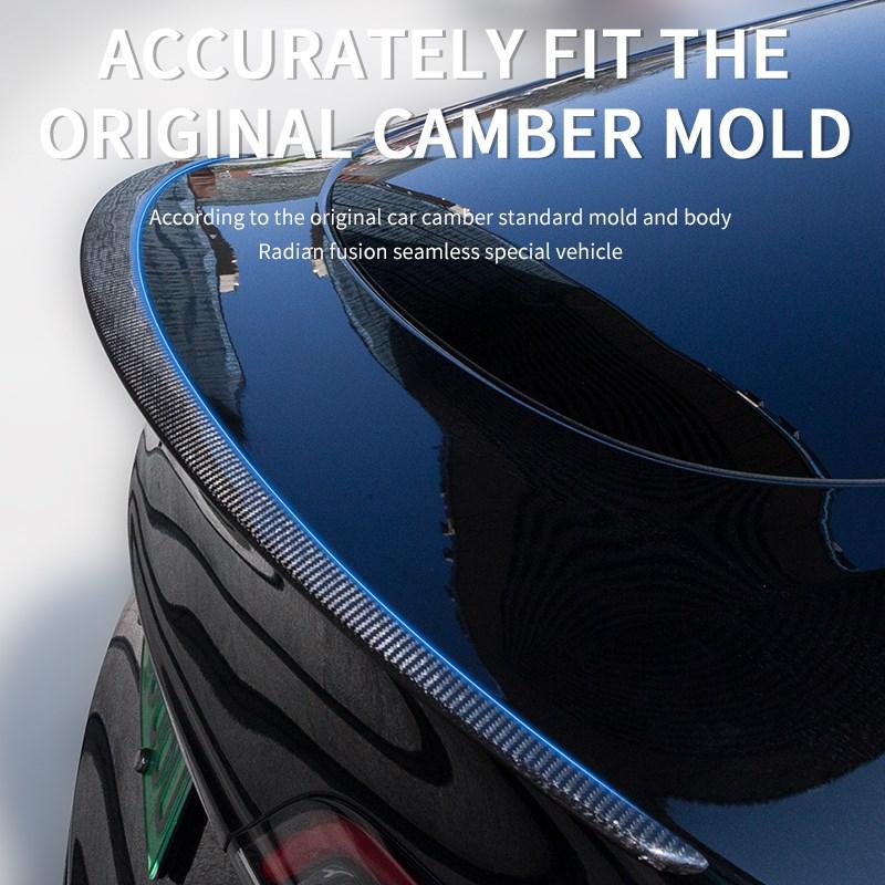 Real Carbon Fiber Rear Trunk Spoiler For Tesla Model 3/Model Y 2017-2023 For Model 3 Highland 2024 Lip Wing Car Accessories