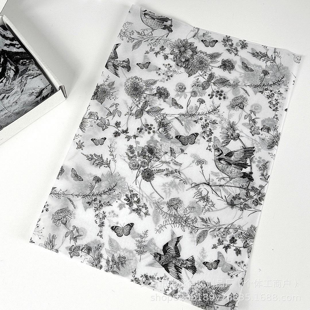 

High Appearance Level Pear Paper Packaging Paper Collection Ins Style Packaging Material Decoration High-end Feel Retro Packaging Paper Large Sheet