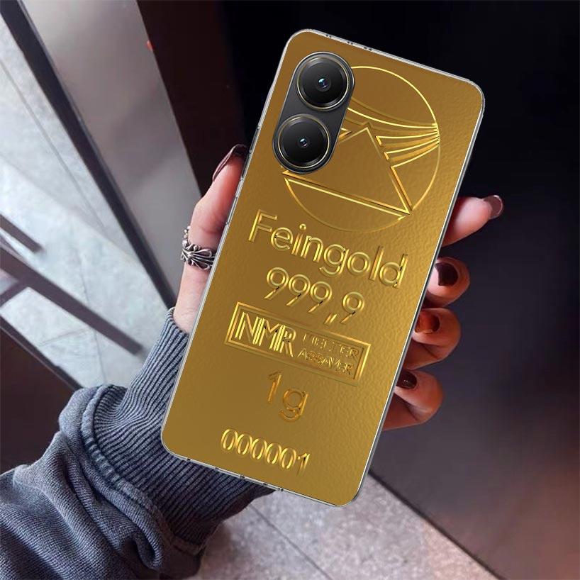 Fine Gold Pattern Printing Phone Case For Xiaomi Poco X7 X6 X5 Pro F7 Ultra Redmi 15C 15 13 13C 12 12C 10 10A 10C 9 9A 9C 9T She