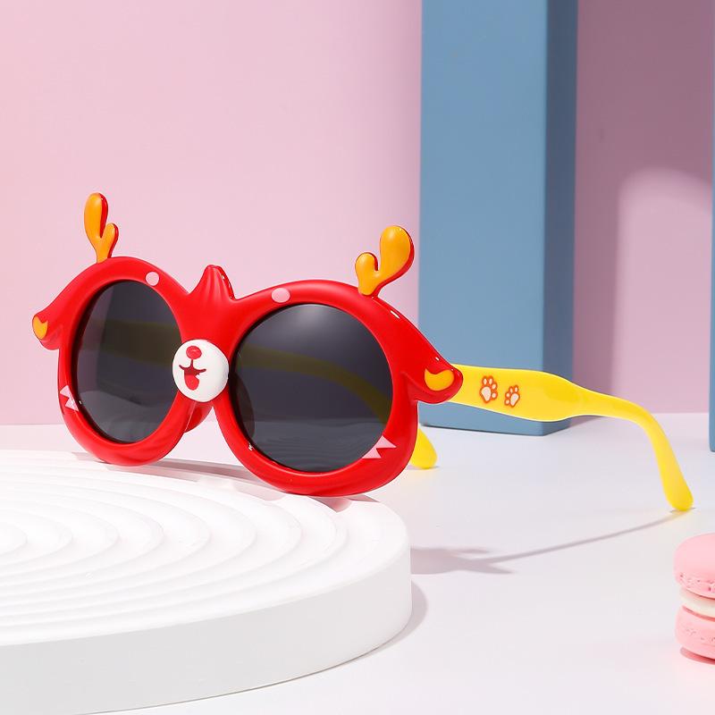 Korean-Style Cartoon Sunglasses for Kids - Trendy Sun Protection for Baby Girls & Infants