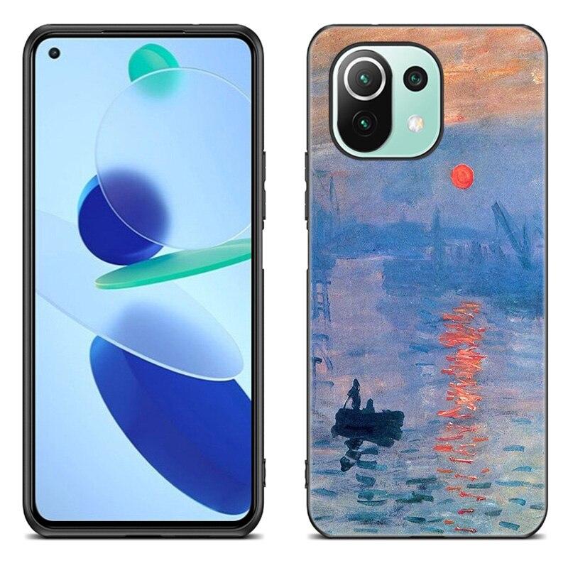 Claude Monet Phone Case For Xiaomi Mi 11 Lite NE 11i 10T 11T Pro A2 A3 Lite POCO F3 M3 M4 C31 X3 Pro NFC GT Black Cover