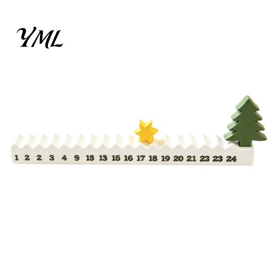 Creative Festive Countdown 3D Printed Star Christmas Calendar, 24-Day Moving Advent Seasonal Calendar Decoration for Kids Room Desk, Holiday