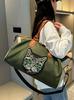 Crossbody Fashion Embroidery Handbag: Large Capacity Gym, Travel, or Business Trip Bag