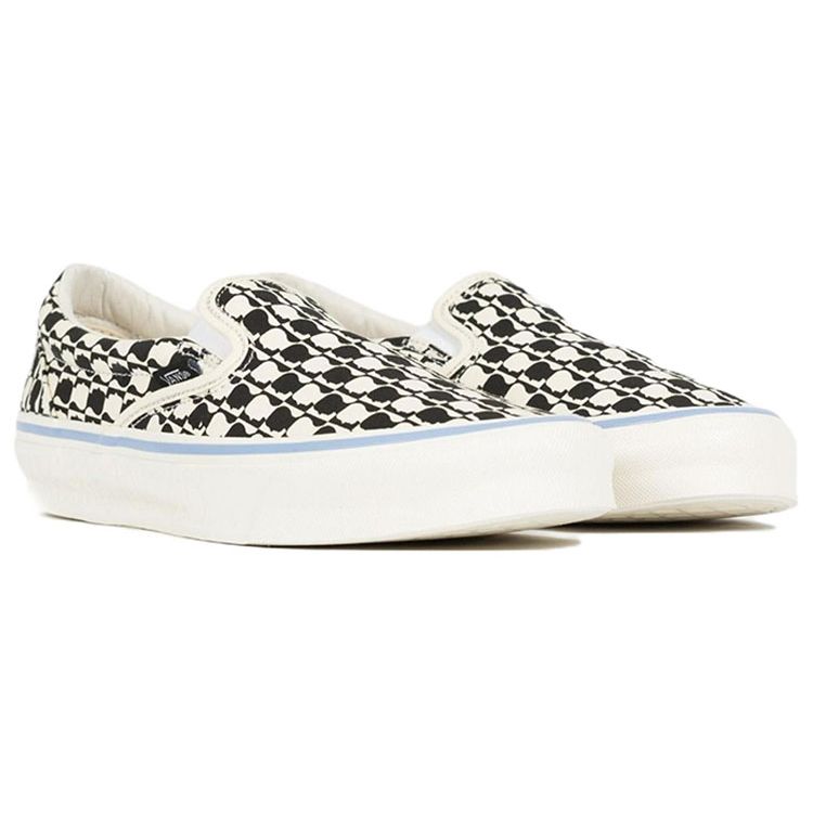 Brain Dead X Vans OG Classic Slip-On LX Black White Checkerboard Unisex Sneakers VN0A45JKBA2