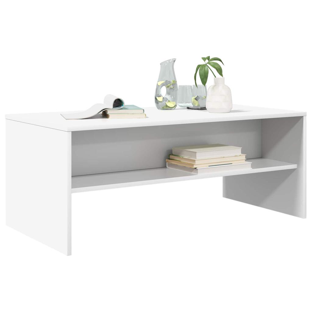 Coffee Table White 100 x 50 x 40 cm Engineered Wood