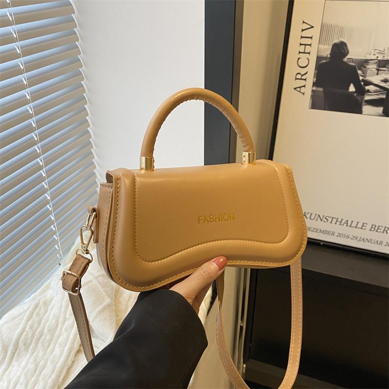 Trendy Urban Minimalist Shoulder Bag With Contrasting Stitching Details In Multiple Colors