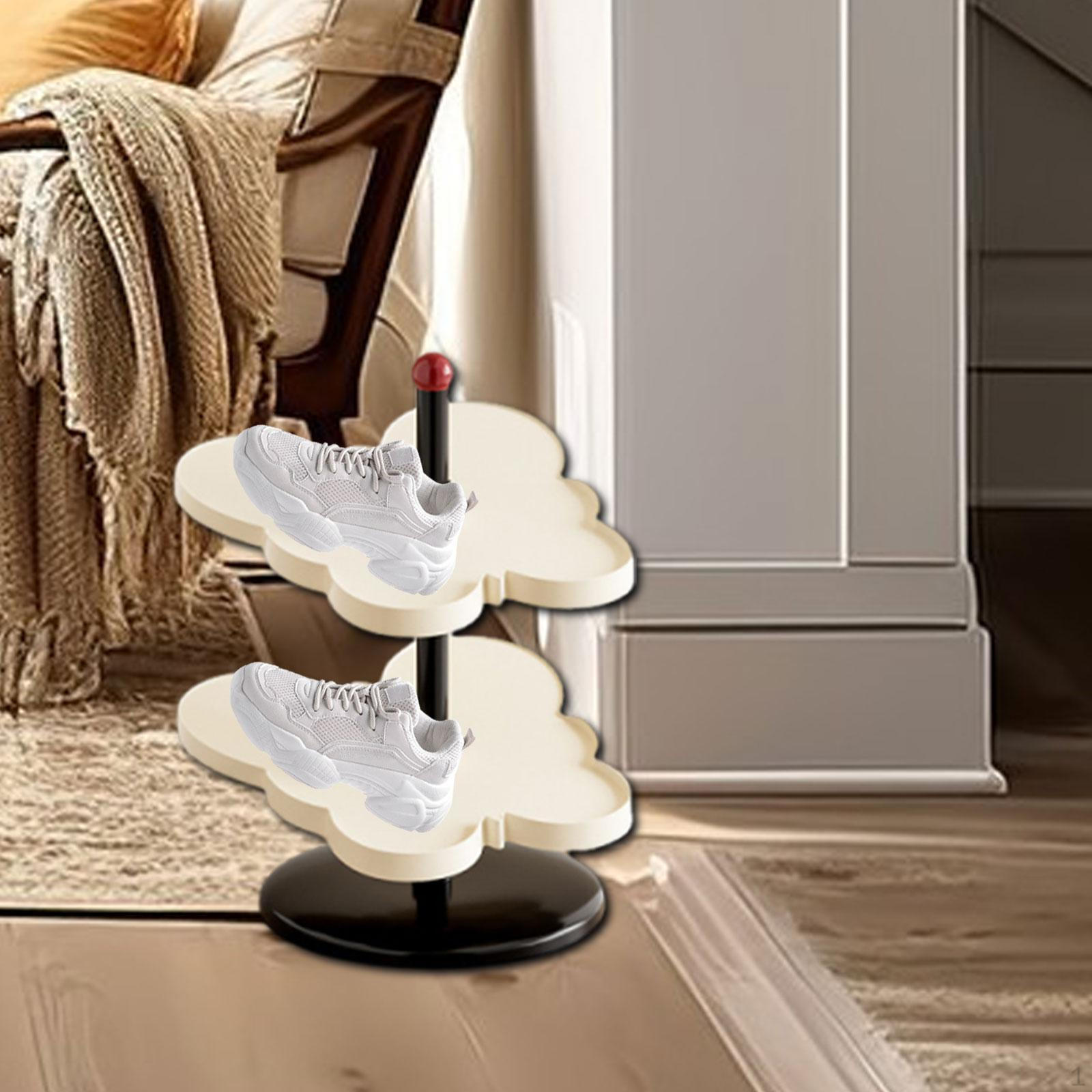 Угловая полка для обуви с дизайном бабочки для компактного 2 Tier_White 1798₽