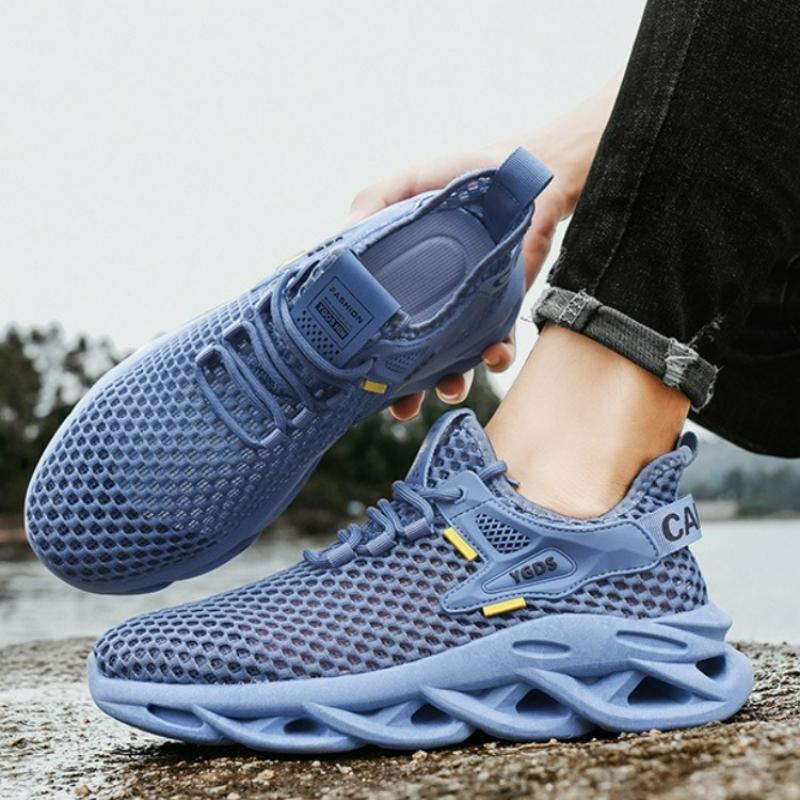 Atmungsaktive Herrenschuhe Mesh-Sneakers Mode Leichte Freizeitschuhe Outdoor Weiche Sohle Herren Laufschuhe Rutschfester Tennisschuh