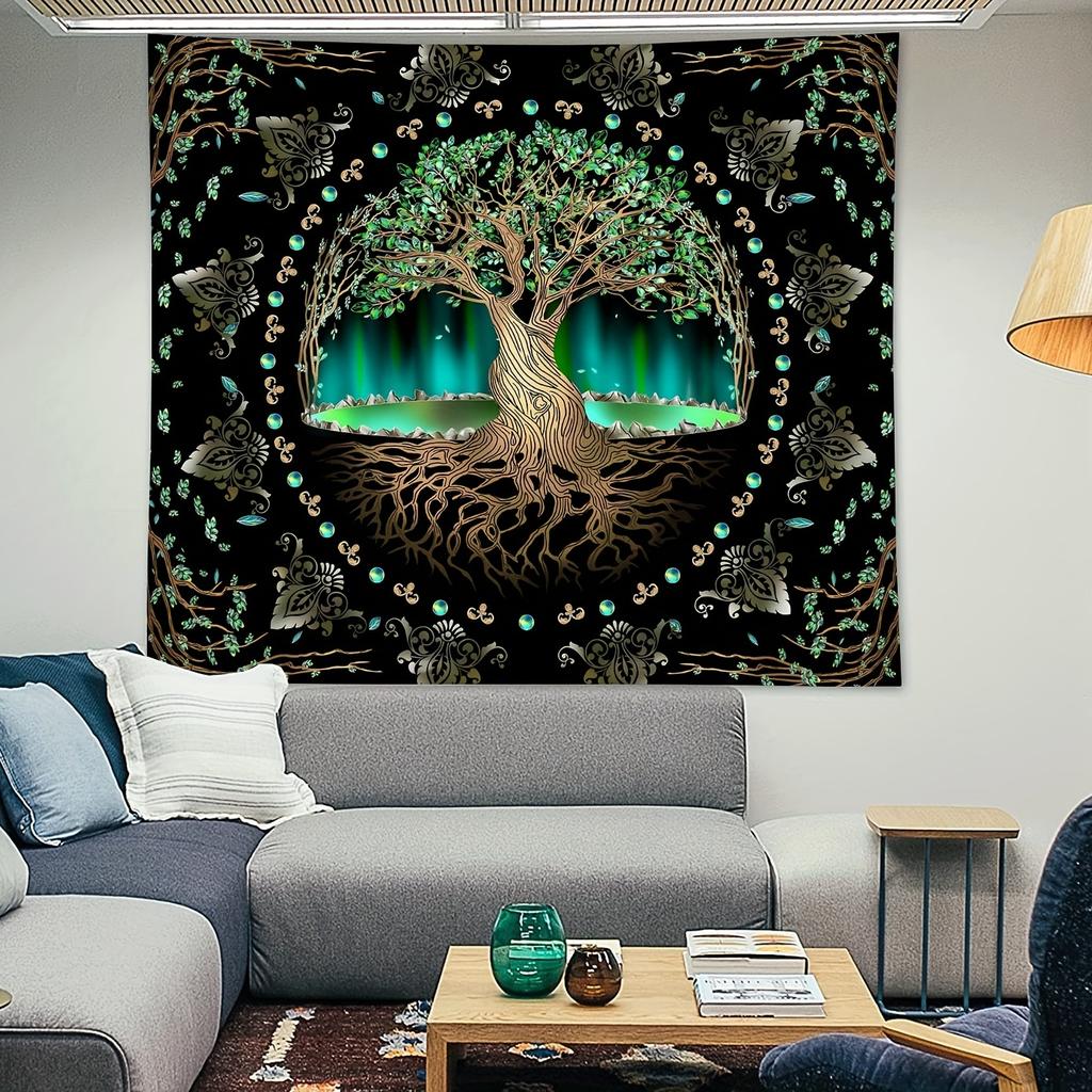 1pc Cosmic Life Tree Tapestry Dreamy Big Tree Home Decor Origin Tree Background Wall Hanging Cloth for Be Multiple Sizes