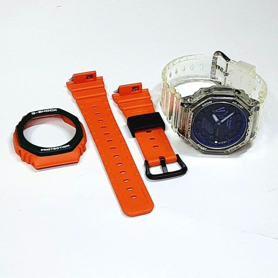 Used G-SHOCK GA-2100AH skeleton custom with belt